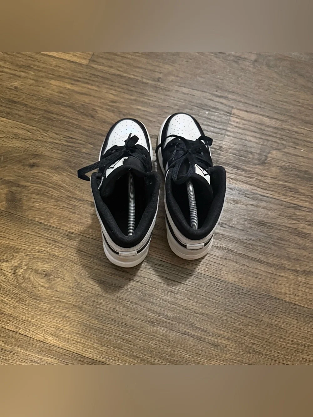 Nike Air Jordan 1 Mid Men's Sneakers - Black/White Size 6
